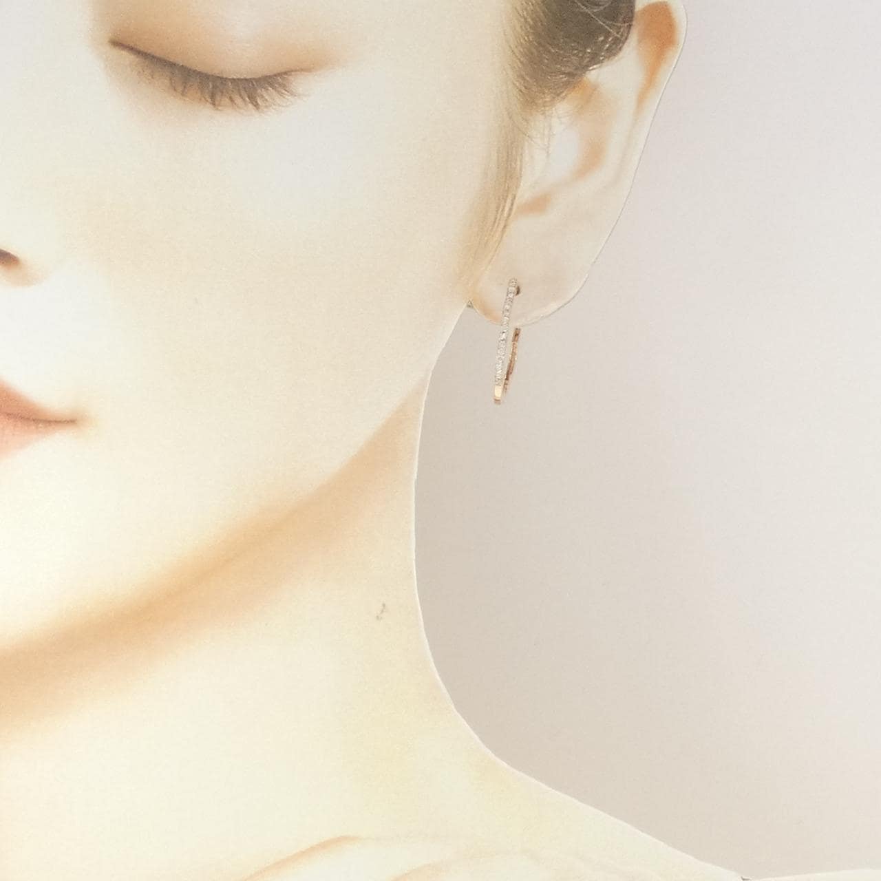 K18PG ダイヤモンド ピアス 0.34CT