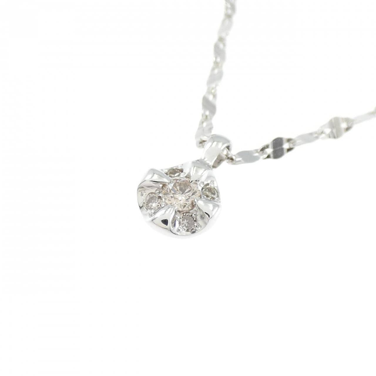 K10WG ダイヤモンド ネックレス 0.05CT