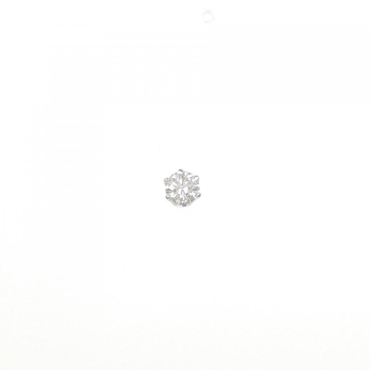 PT900 solitaire Diamond earrings 0.22CT one ear