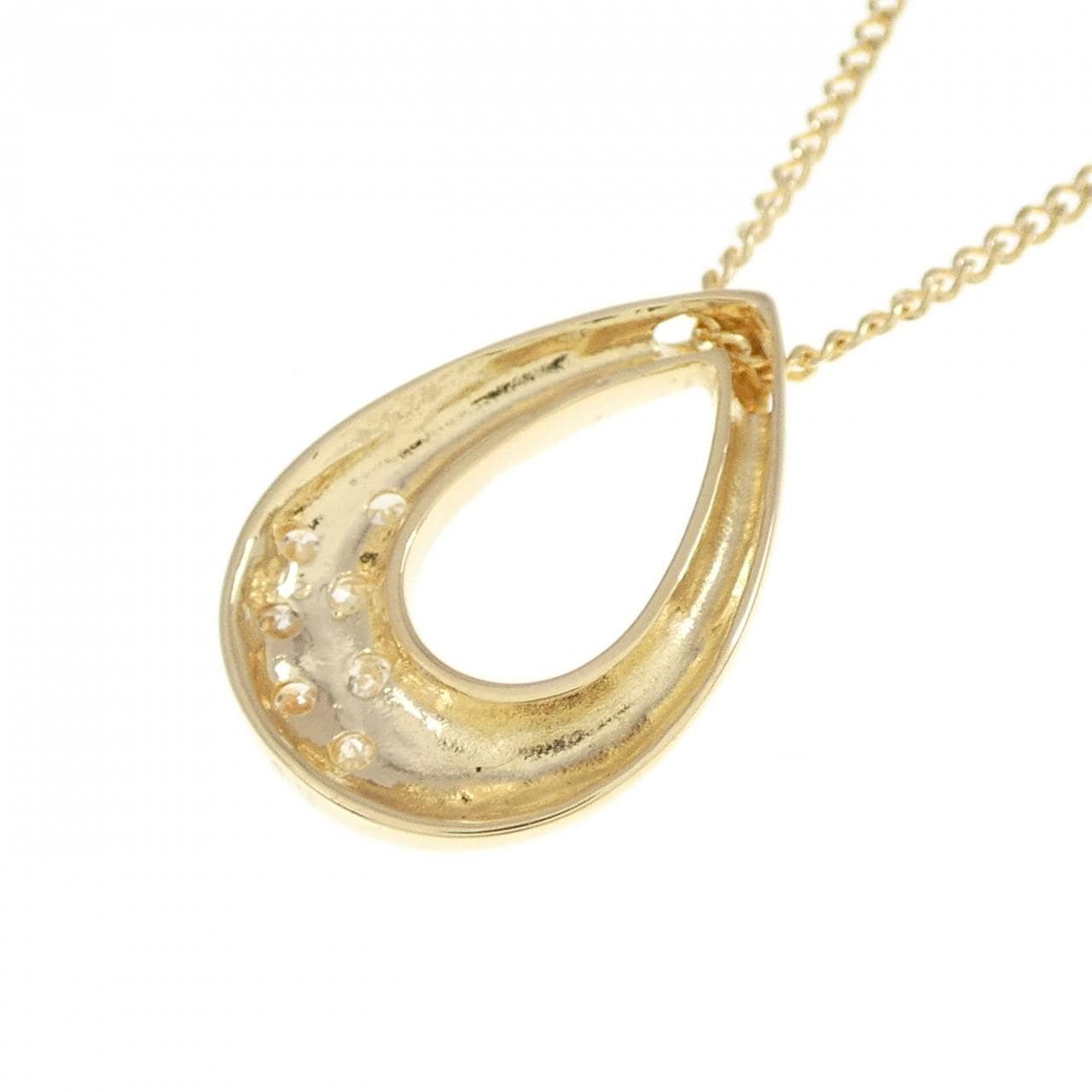 K18YG ダイヤモンド ネックレス 0.11CT