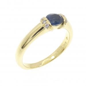 K18YG サファイヤ リング 0.53CT