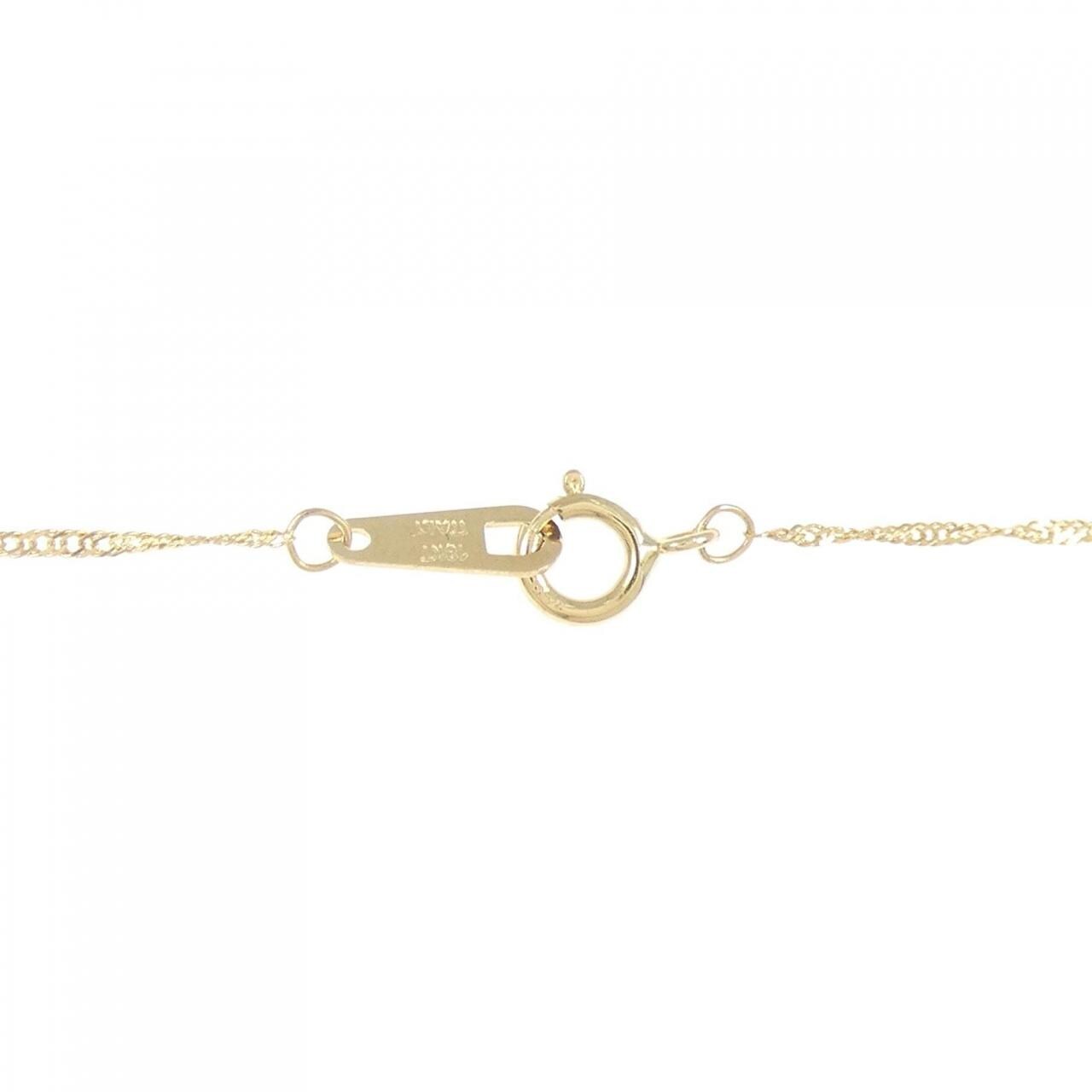 K18YG/750YG クロス ダイヤモンド ネックレス 0.30CT