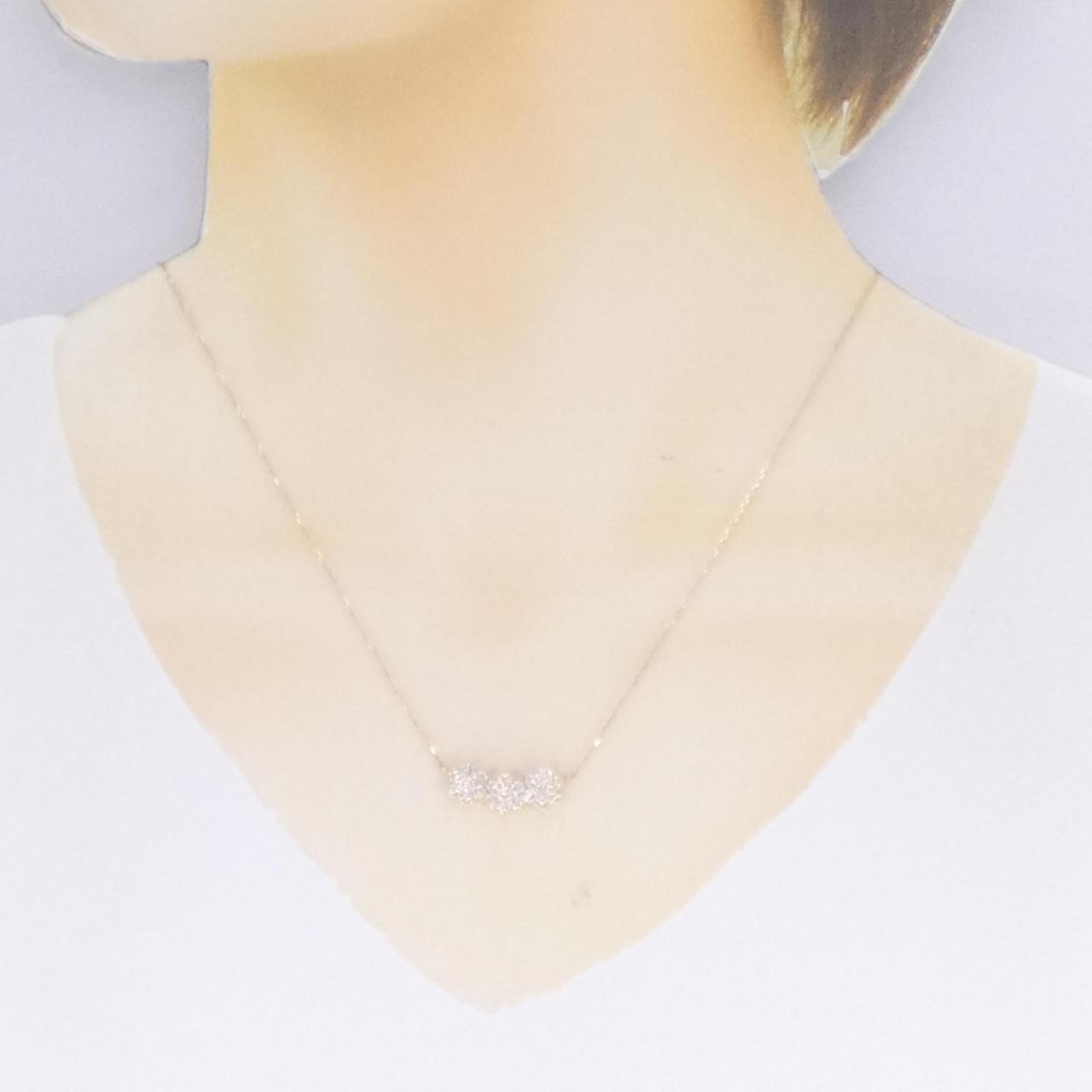[BRAND NEW] K18YG Flower Diamond Necklace 1.00CT