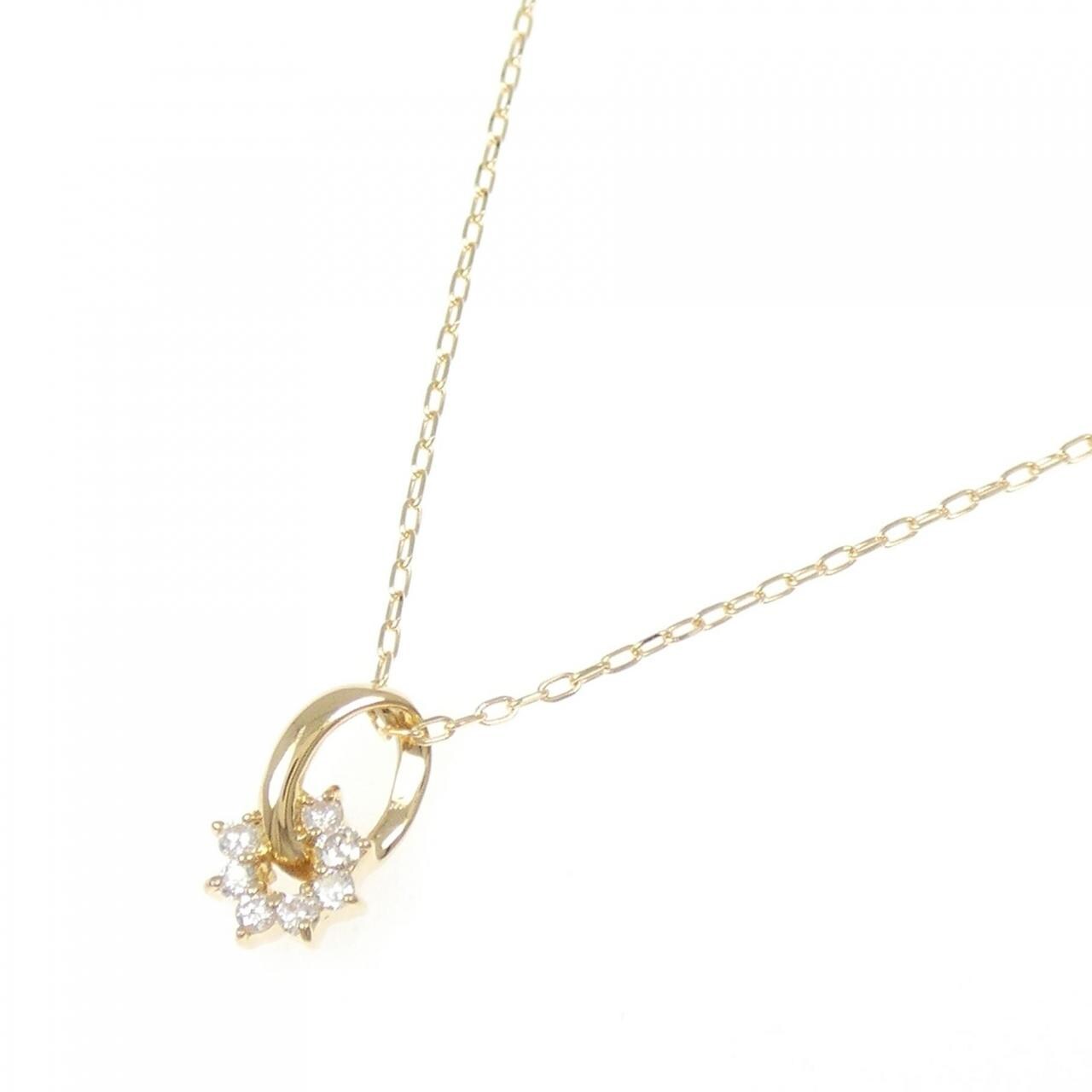 K18YG ダイヤモンド ネックレス 0.10CT