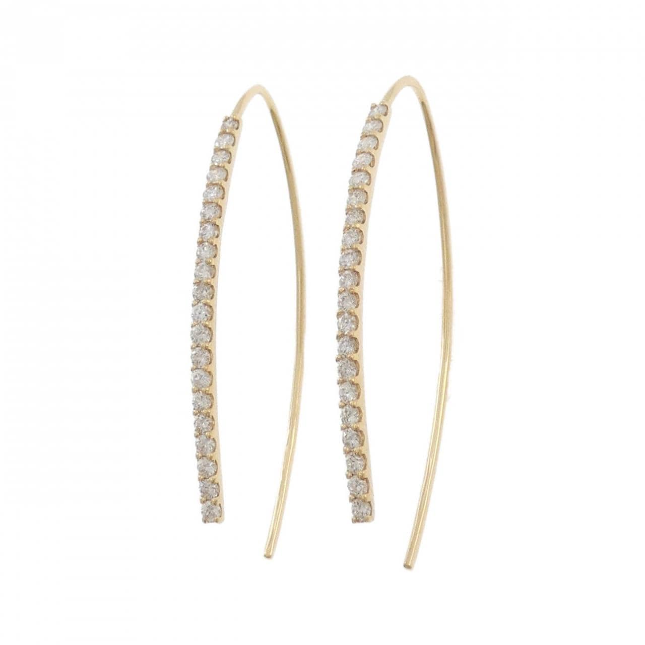 【リメイク】K18YG ダイヤモンド ピアス 0.50CT