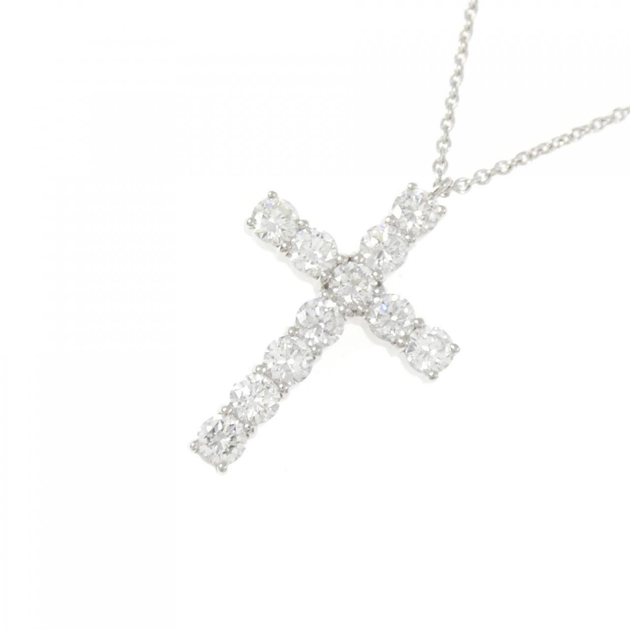 ヴァンドーム クロス ダイヤモンド ネックレス 0.85CT