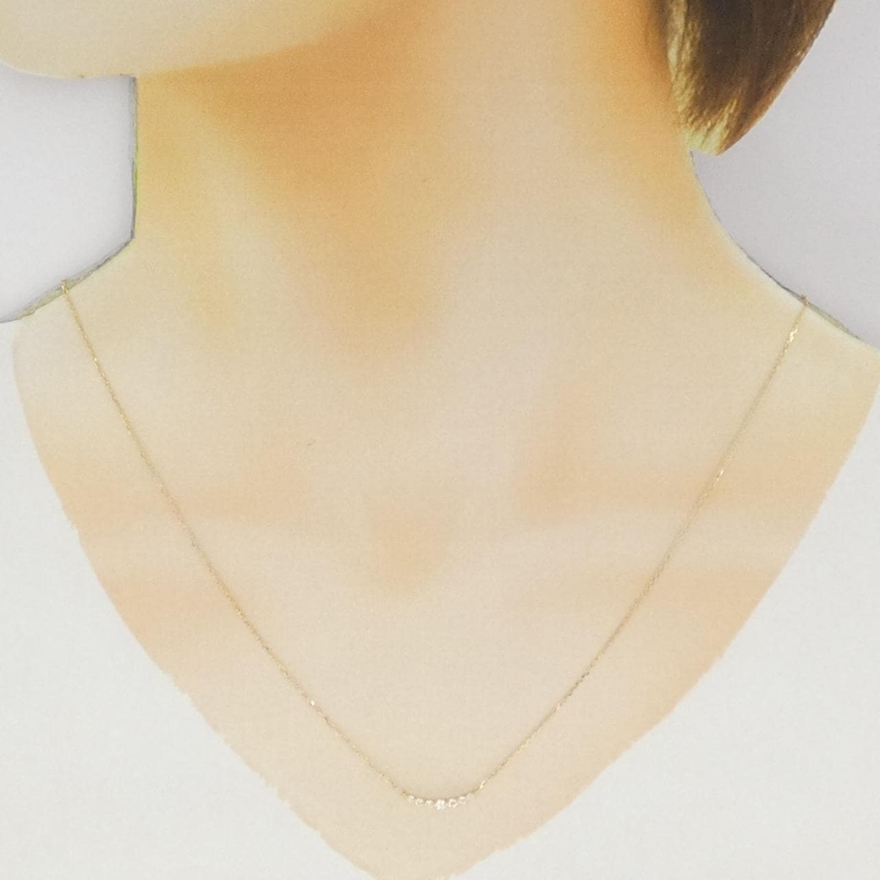 アガット ダイヤモンド ネックレス 0.1CT