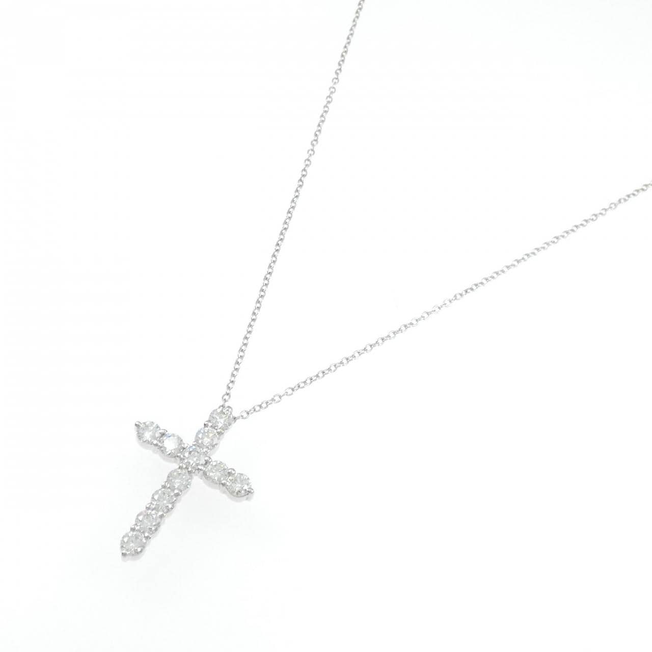 PT850 クロス ダイヤモンド ネックレス 1.19CT