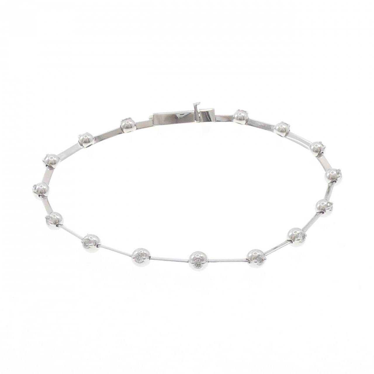 K18WG ダイヤモンド ブレスレット 0.30CT