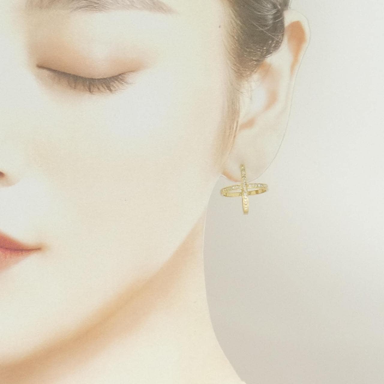 K18YG ダイヤモンド ピアス 0.40CT