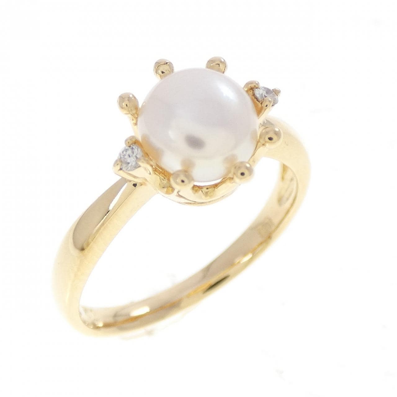 K18YG 淡水パール リング