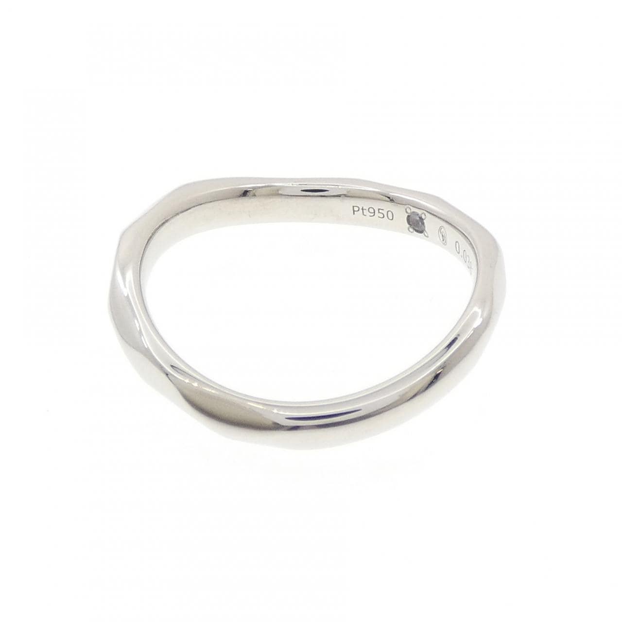 PT950 スリーストーン ダイヤモンド リング 0.038CT
