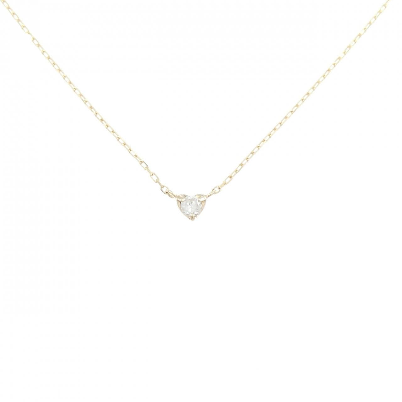 K10YG ソリティア ダイヤモンド ネックレス 0.03CT