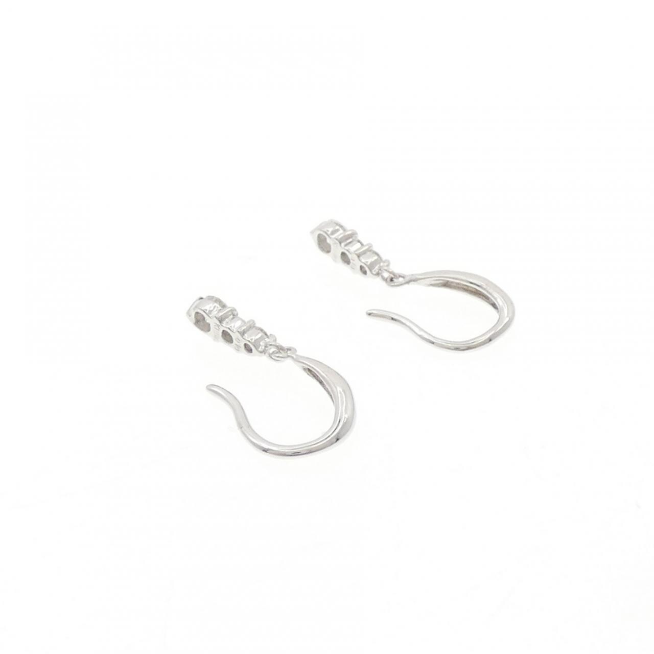 K18WG ダイヤモンド ピアス 0.20CT