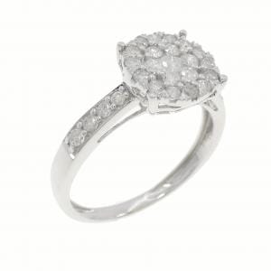 K18WG ダイヤモンド リング 0.50CT