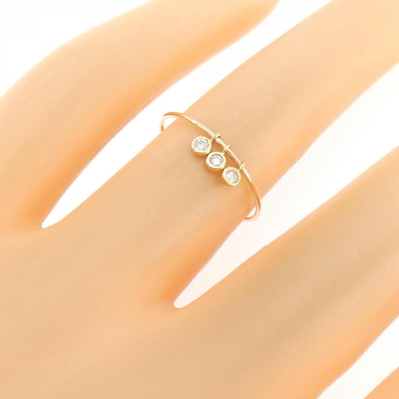 K10YG ダイヤモンド リング 0.05CT