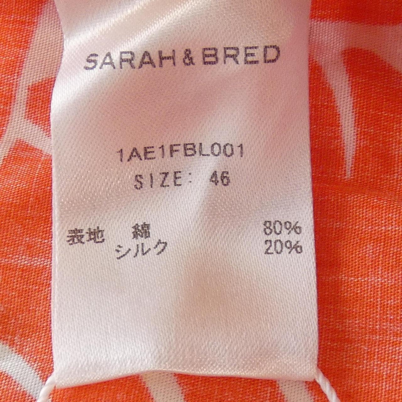 SARAH＆BRED シャツ