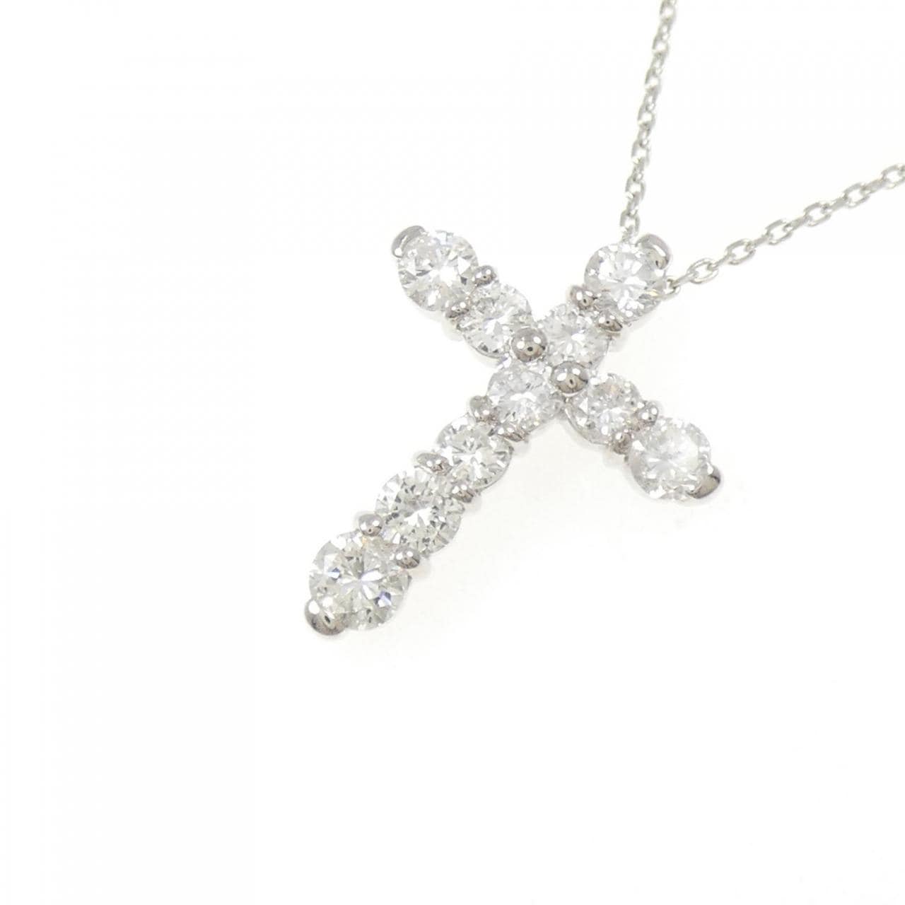 PT900/PT850 クロス ダイヤモンド ネックレス 1.03CT