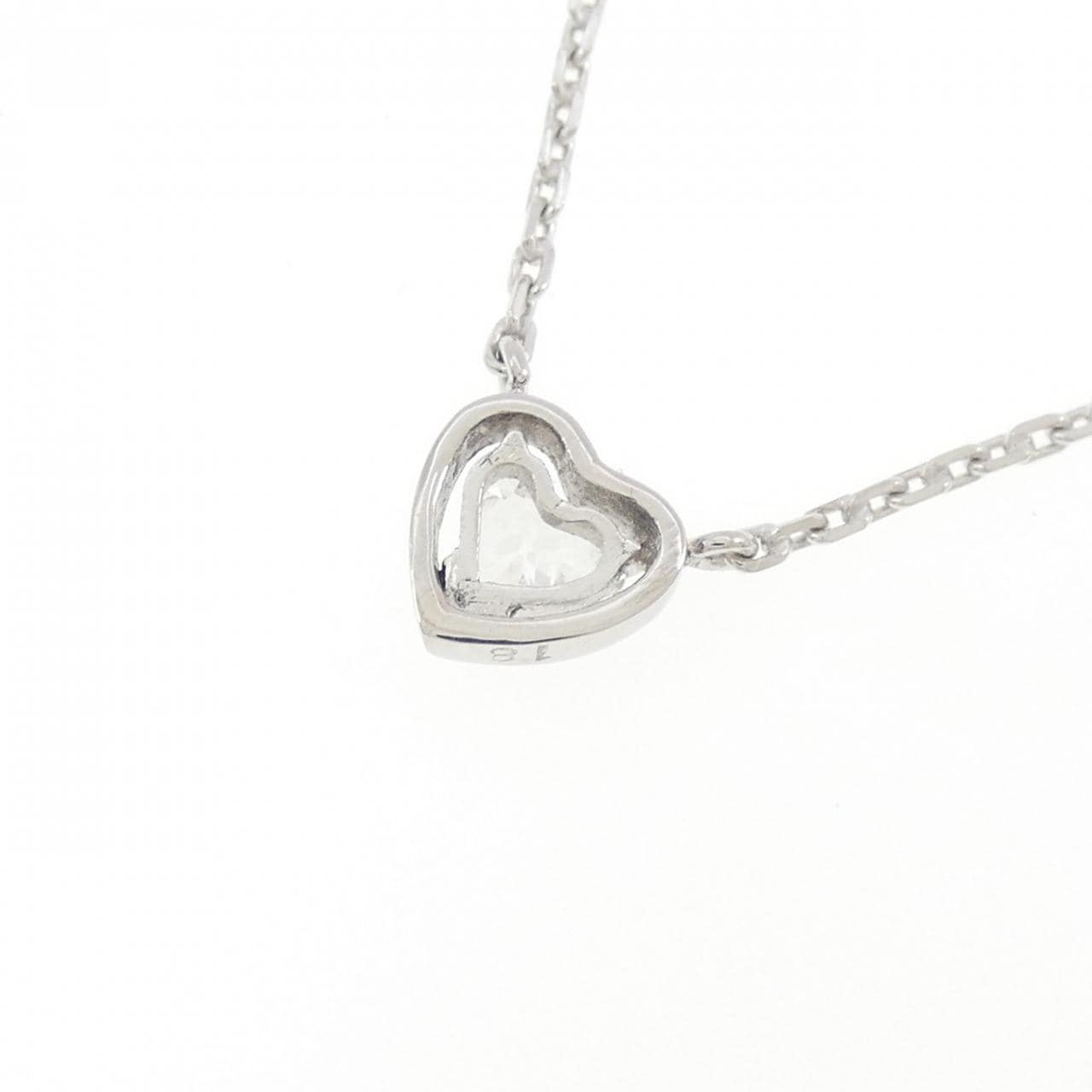 PT900 ハート ダイヤモンド ネックレス