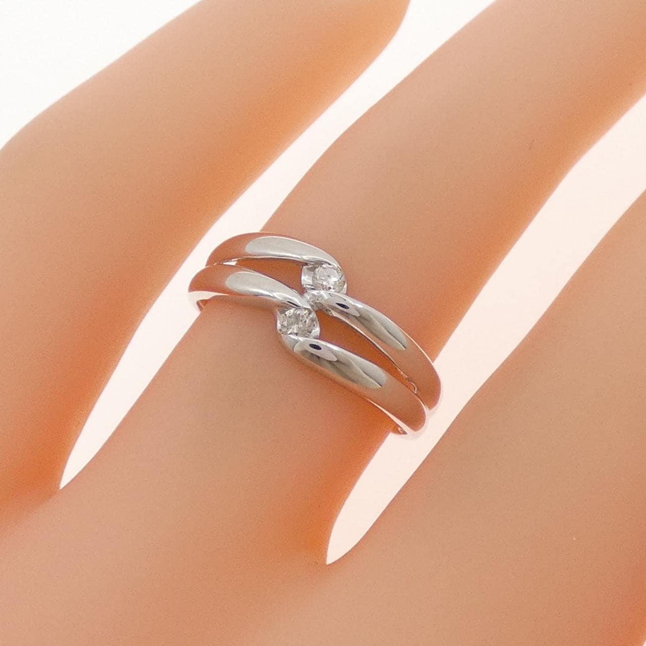 K18WG ダイヤモンド リング 0.07CT