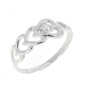 K14WG ハート ダイヤモンド リング 0.03CT
