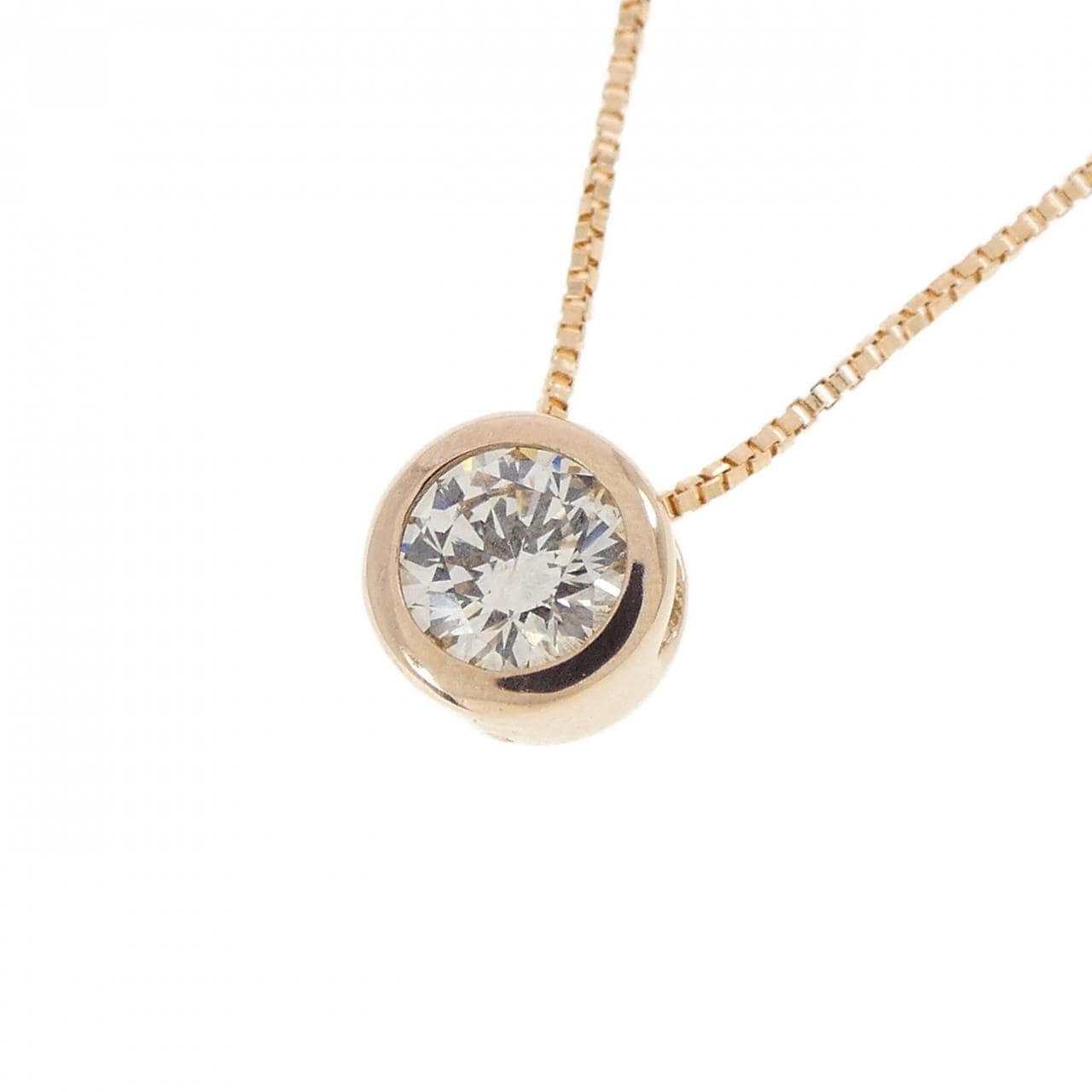 K18PG ダイヤモンド ネックレス 0.20CT