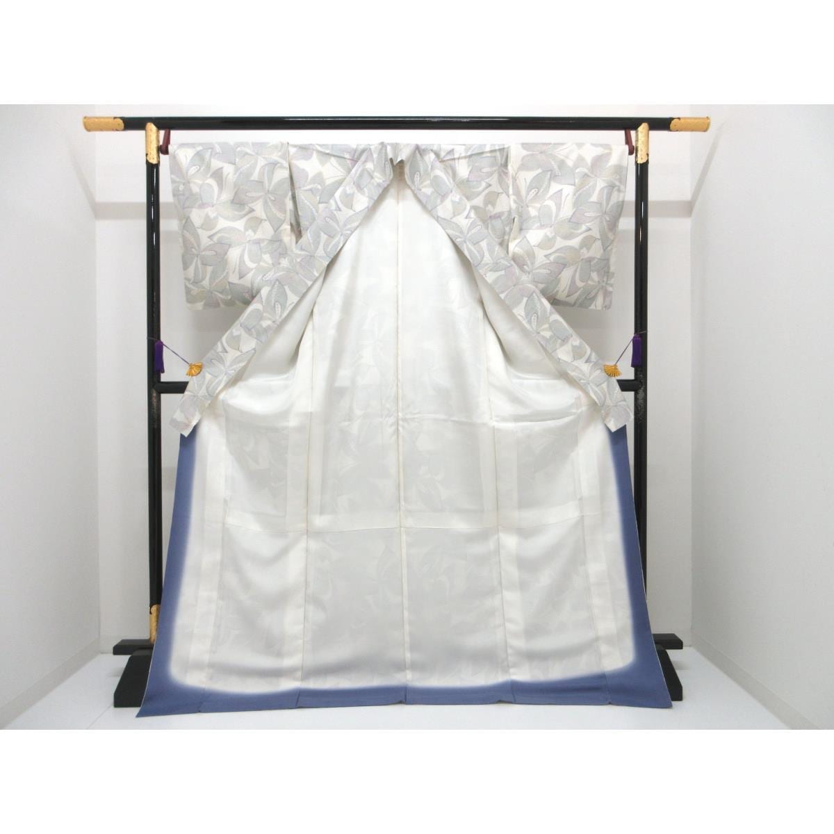 [未使用品] 紬，正宗Ooshima Tsumugi附证书，7 分，L 码