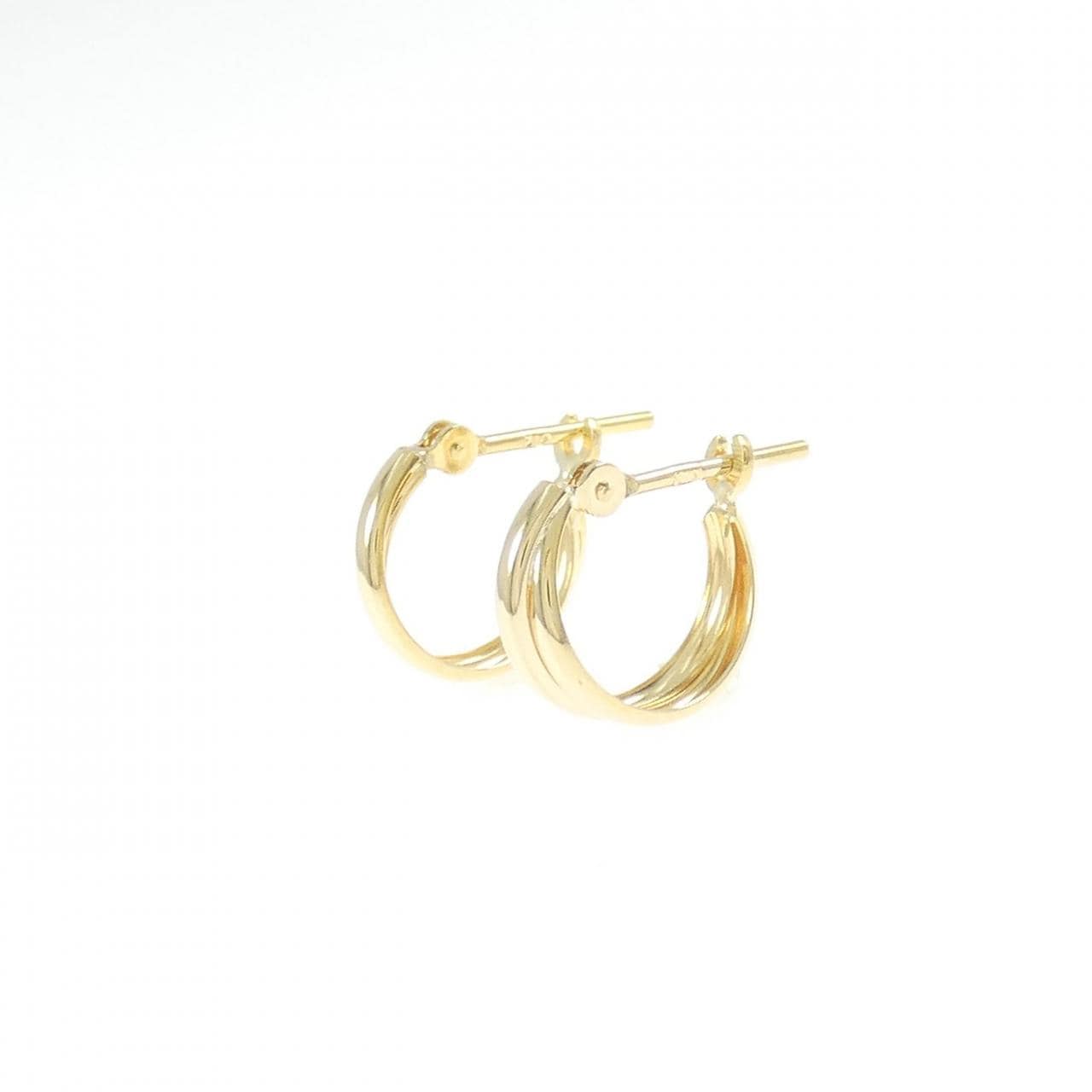 K18YG フープ ピアス