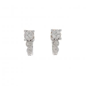 18KWG/18KPG ハート ダイヤモンド ピアス 0.88CT