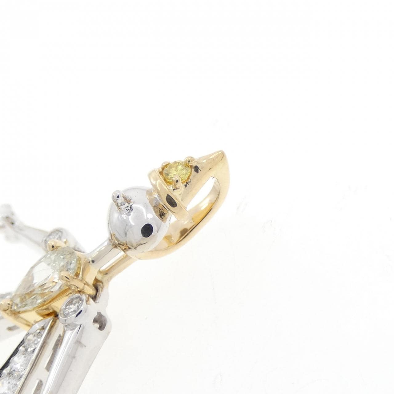 750スリーカラー ダイヤモンド ペンダント 0.428CT