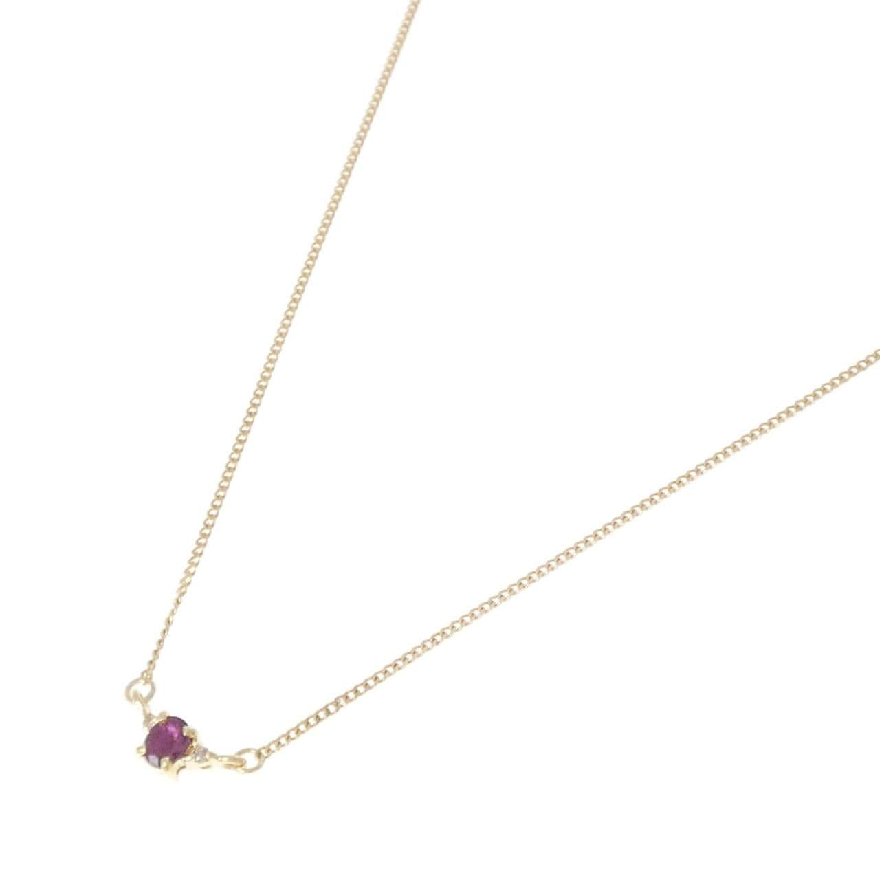 K18YG ルビー ネックレス 0.29CT