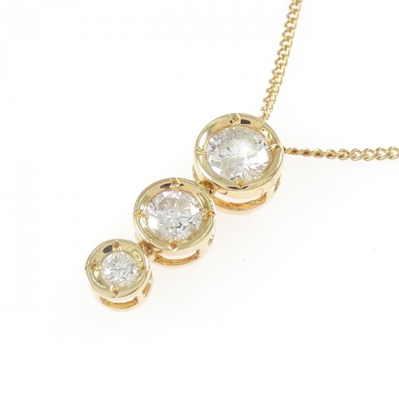 K18YG ダイヤモンド ネックレス 0.61CT