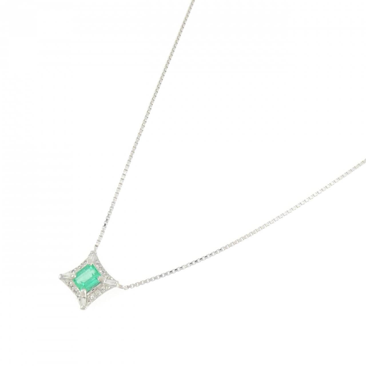 PT850 エメラルド ネックレス 0.83CT