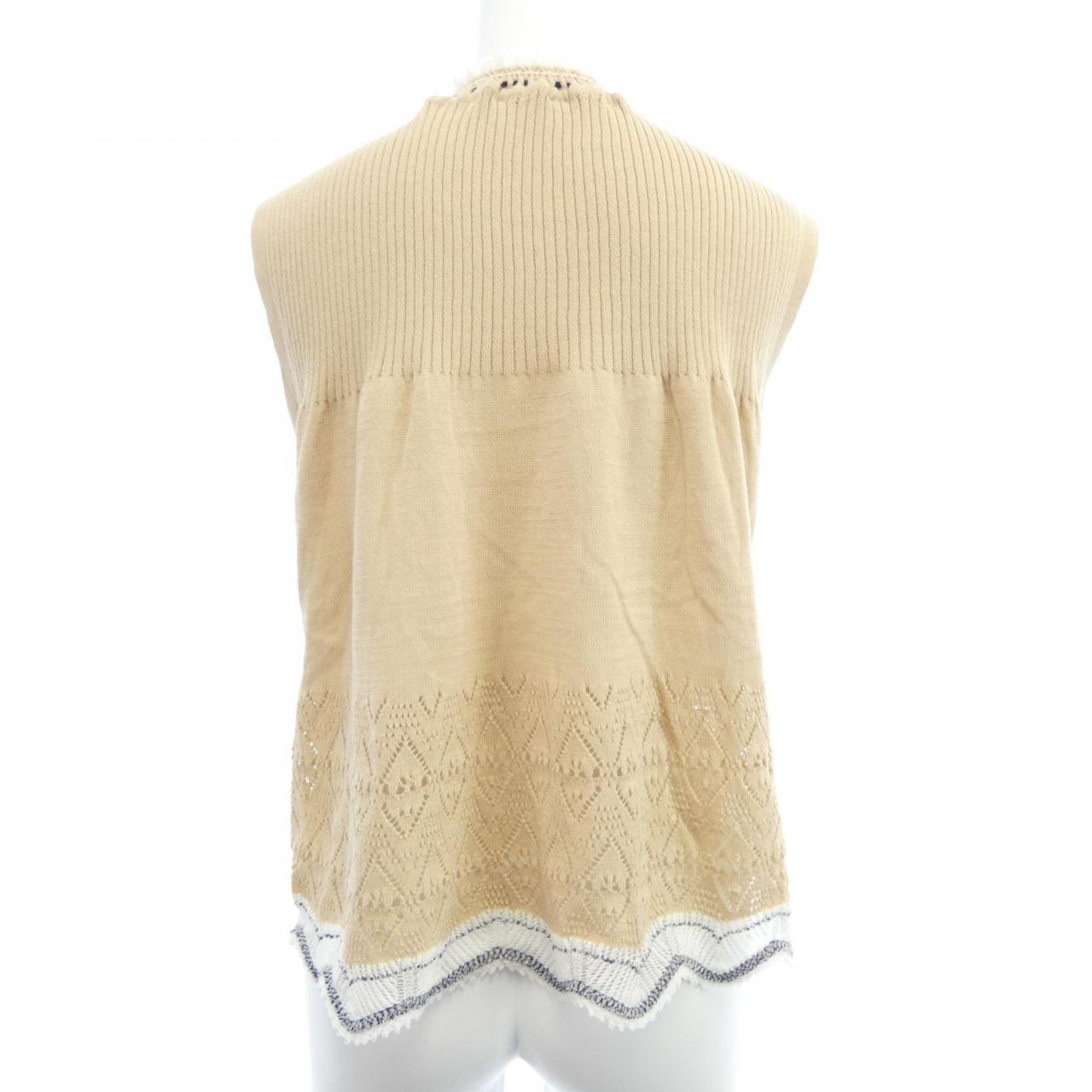 mame kurogouchi ベスト　サイズ1 Floral Jacquard Sheer Vest シルクシアーベスト | ブランド古着