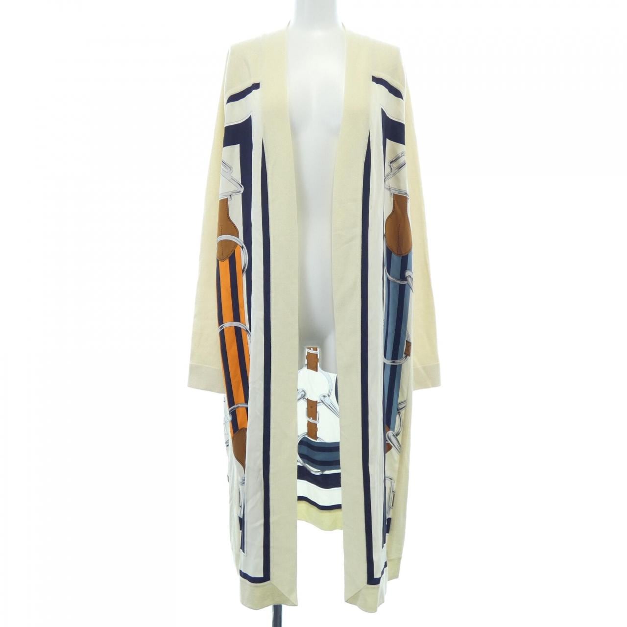 エルメス HERMES ツイルレーヌ ロングカーディガン