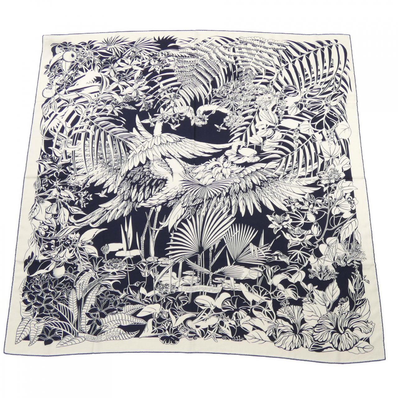 エルメス HERMES FLAMINGO PARTY H242898S カレジェアン140 ショール