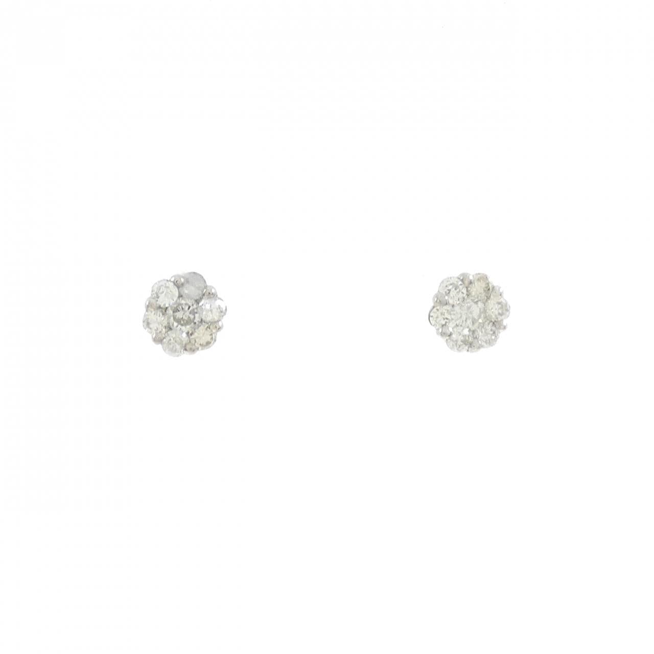 K18WG ダイヤモンド ピアス 0.2CT