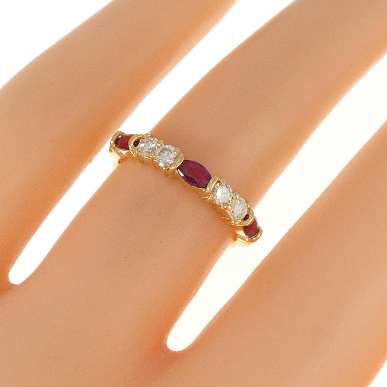 K18YG ruby ring