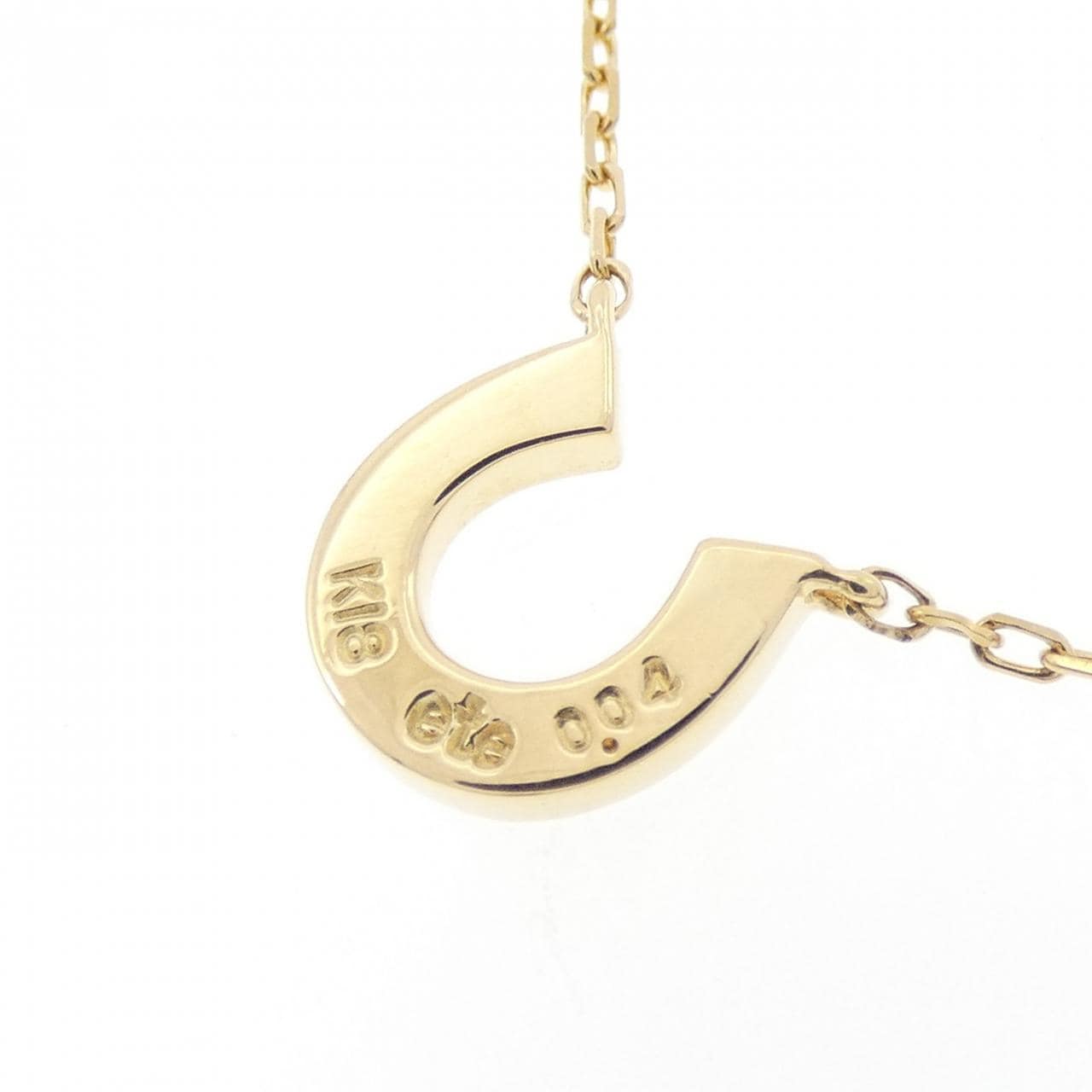 エテ ホースシュー ダイヤモンド ネックレス 0.04CT