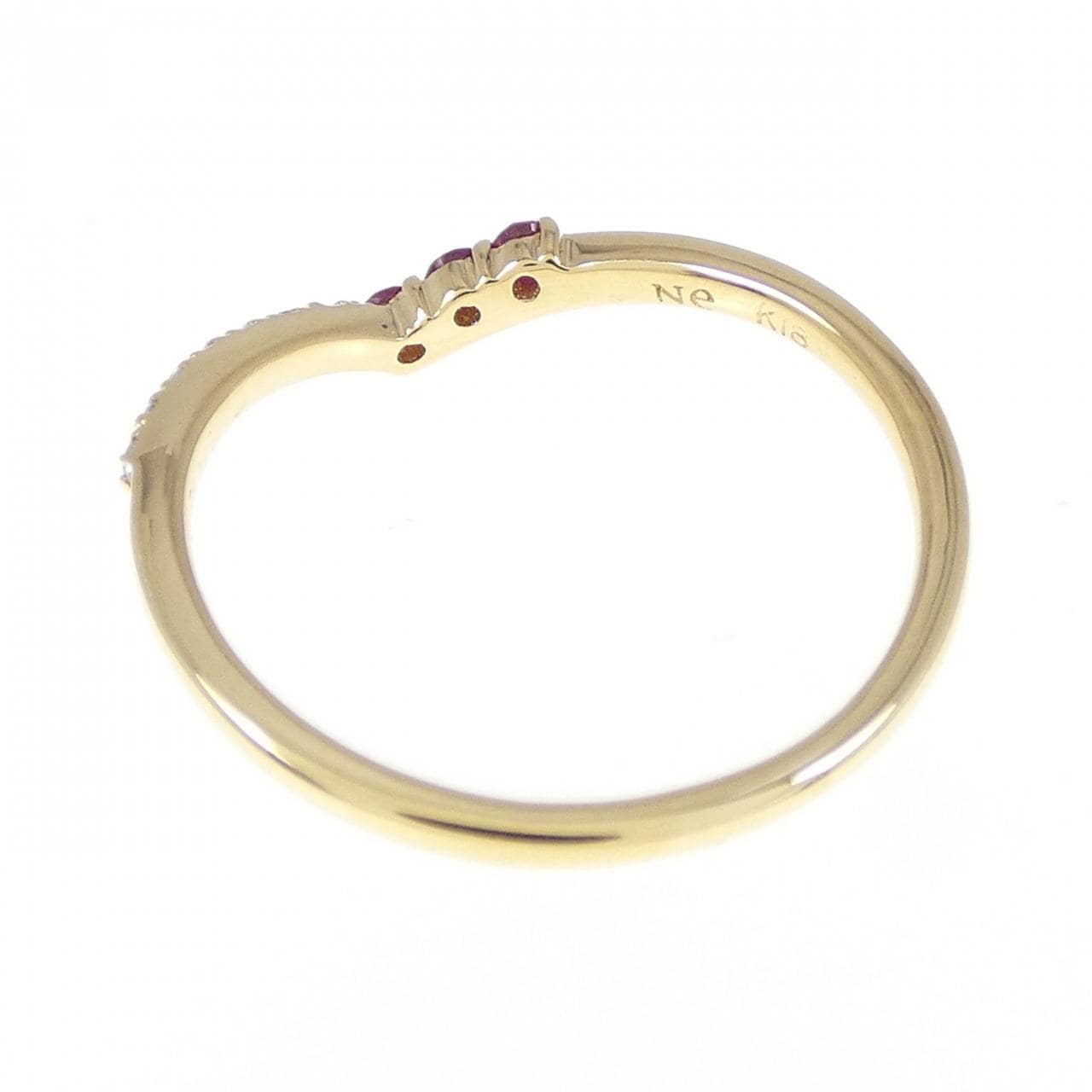 K18YG ルビー リング 0.04CT