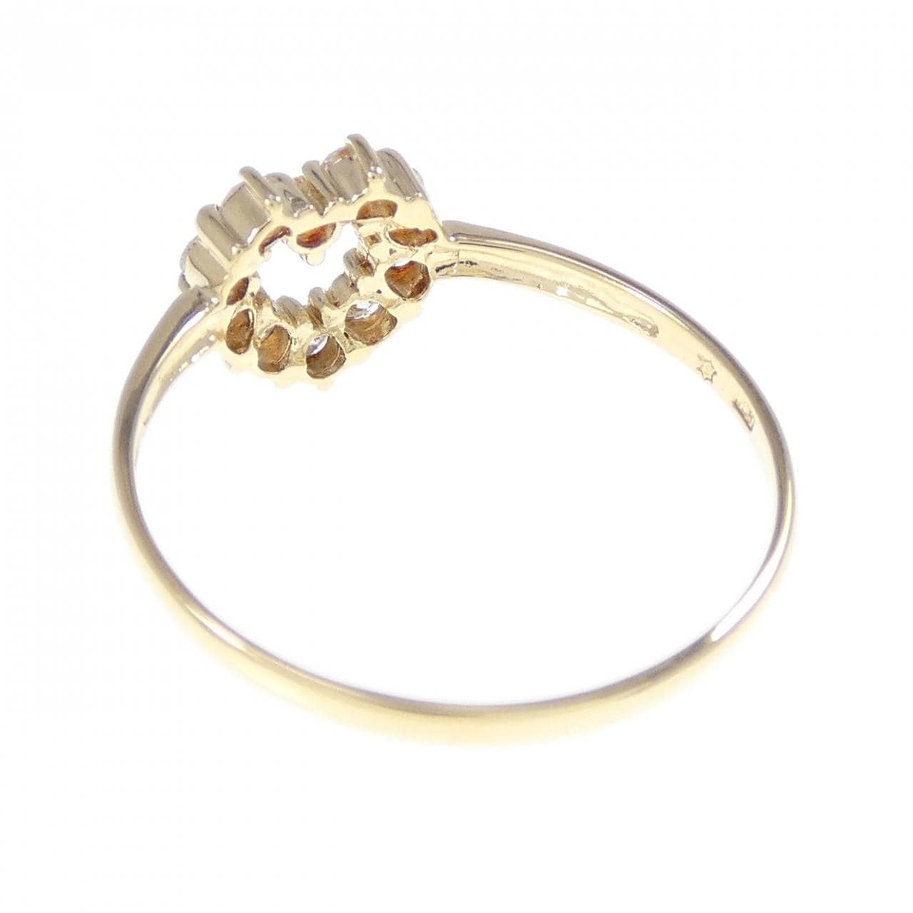 K18YG ハート ダイヤモンド リング 0.23CT