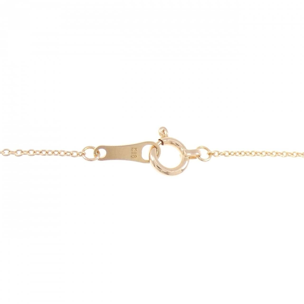 K18PG パヴェ ハート ダイヤモンド ネックレス 0.20CT