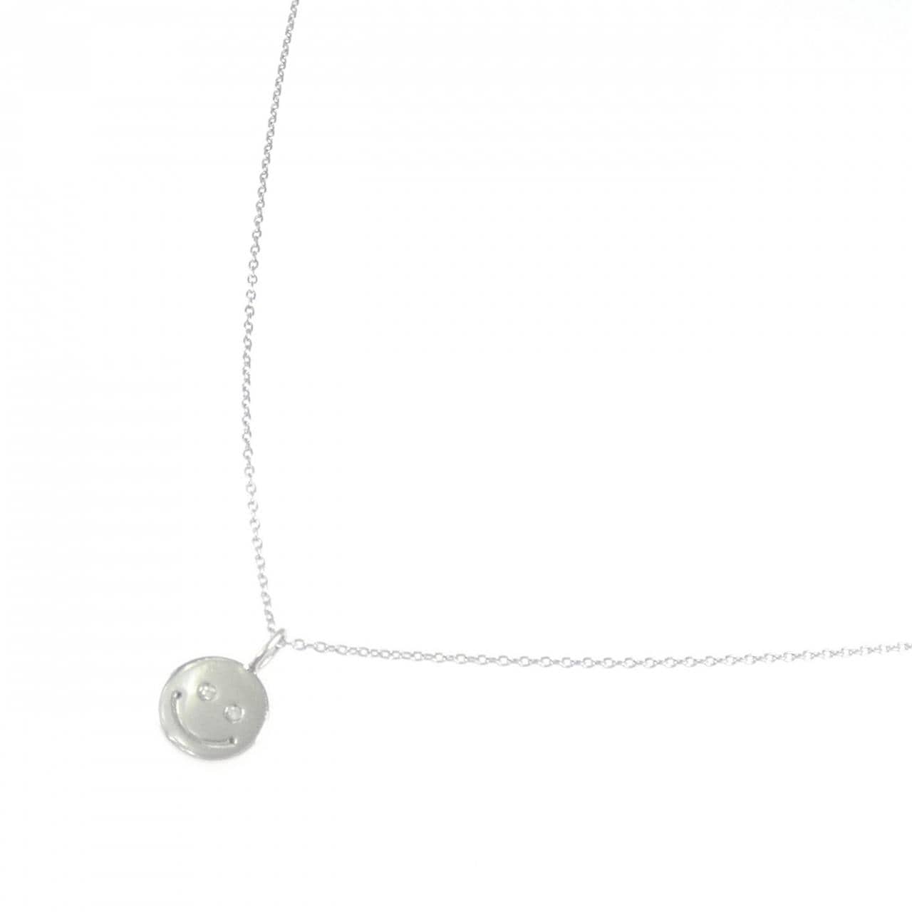 PT900/PT850 スマイル ダイヤモンド ネックレス 0.01CT