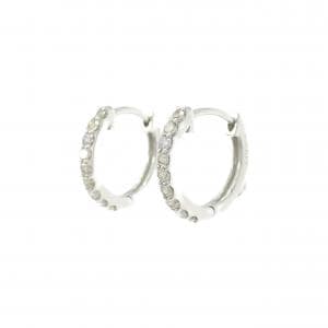 PT900 フープ ダイヤモンド ピアス 0.30CT