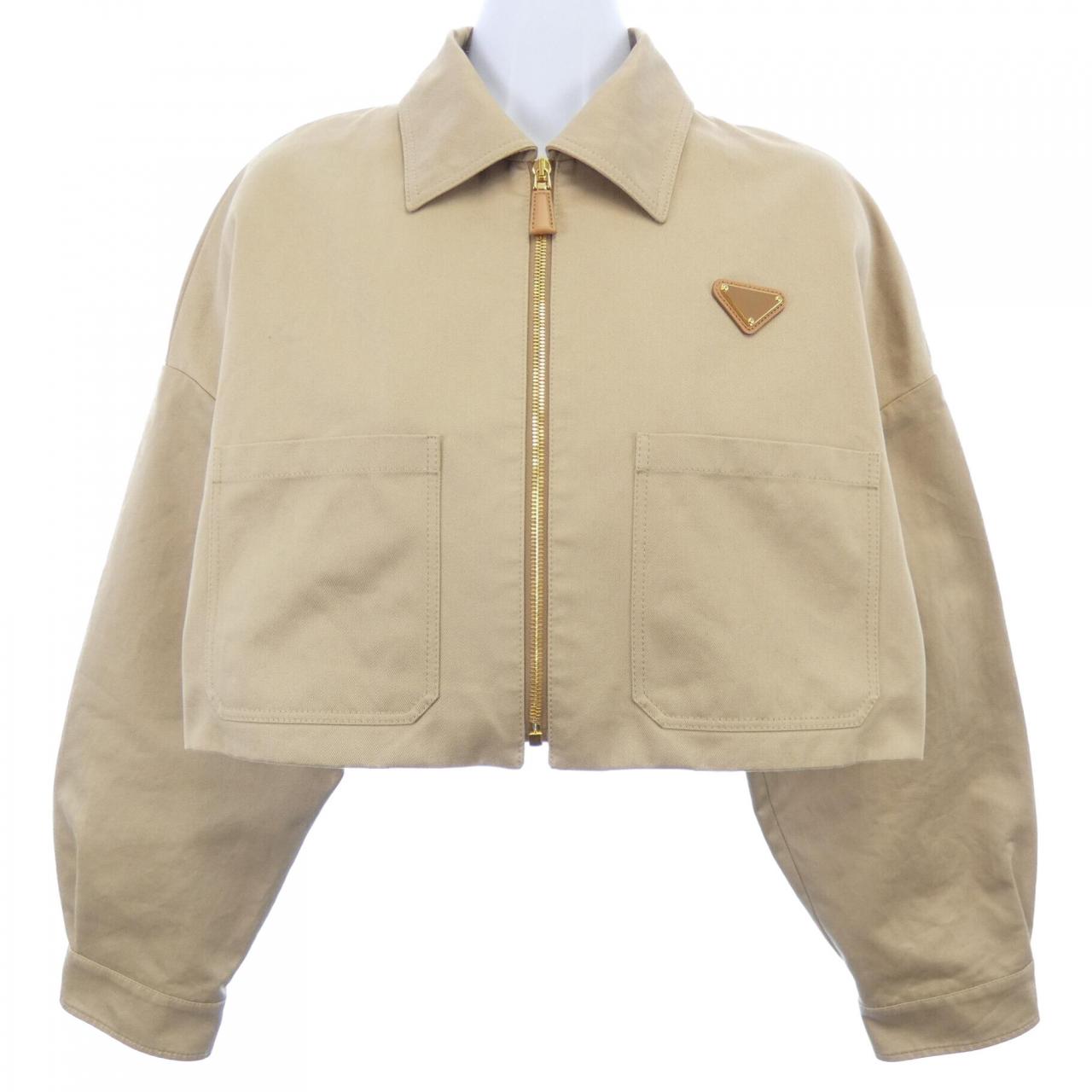 プラダ PRADA キャメルヘアブルゾンジャケット トライアングルロゴ P536O SOOO 10YP ジャケット