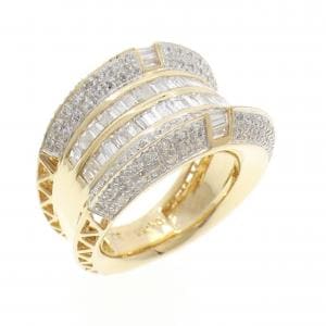 K18YG ダイヤモンド リング 1.56CT