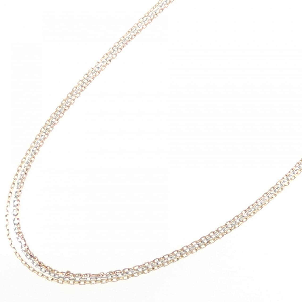 カルティエ スリーゴールド ネックレス