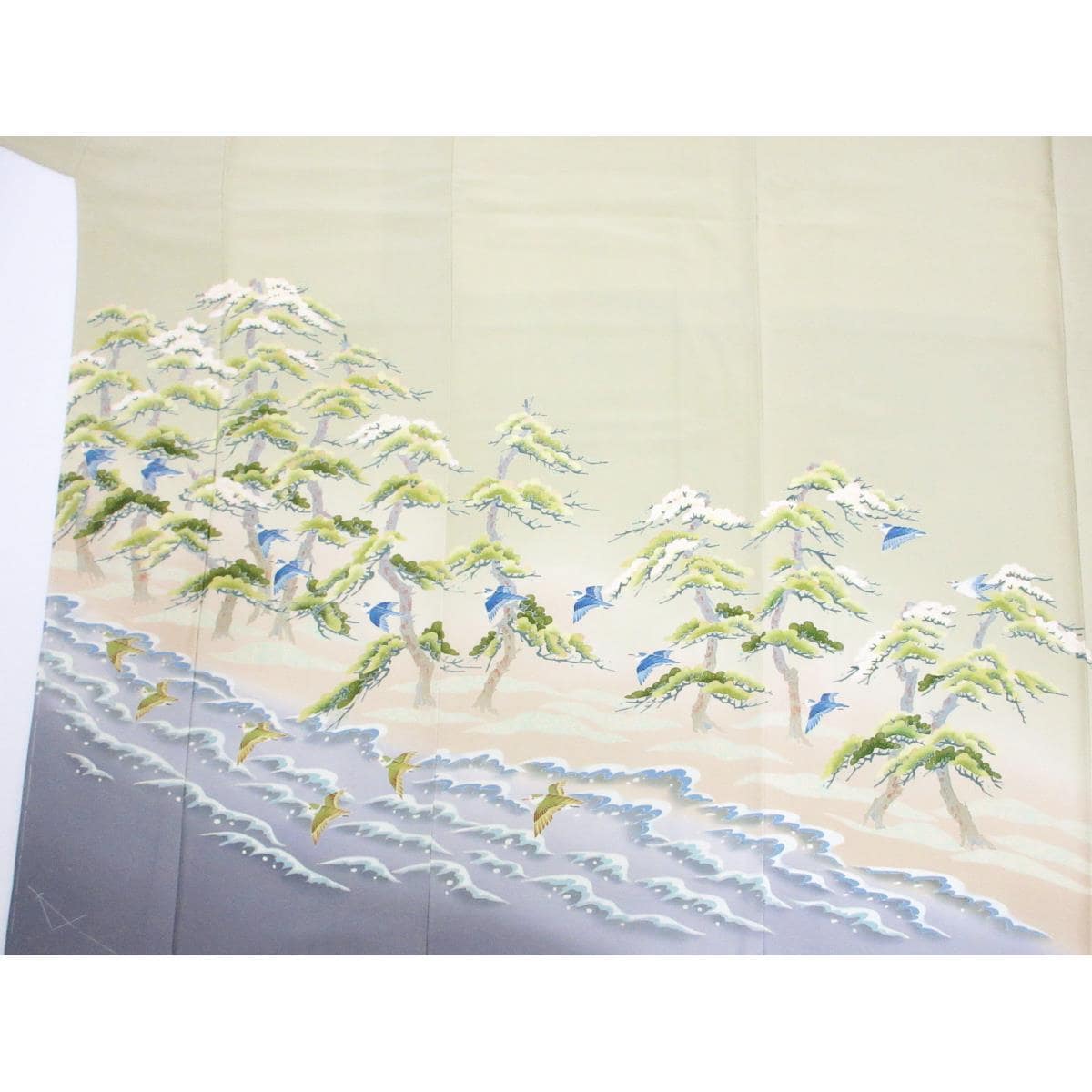 【未使用品】色留袖　本加賀友禅　魚津誠　抱き茗荷　訪問着兼用　身丈Ｓ寸