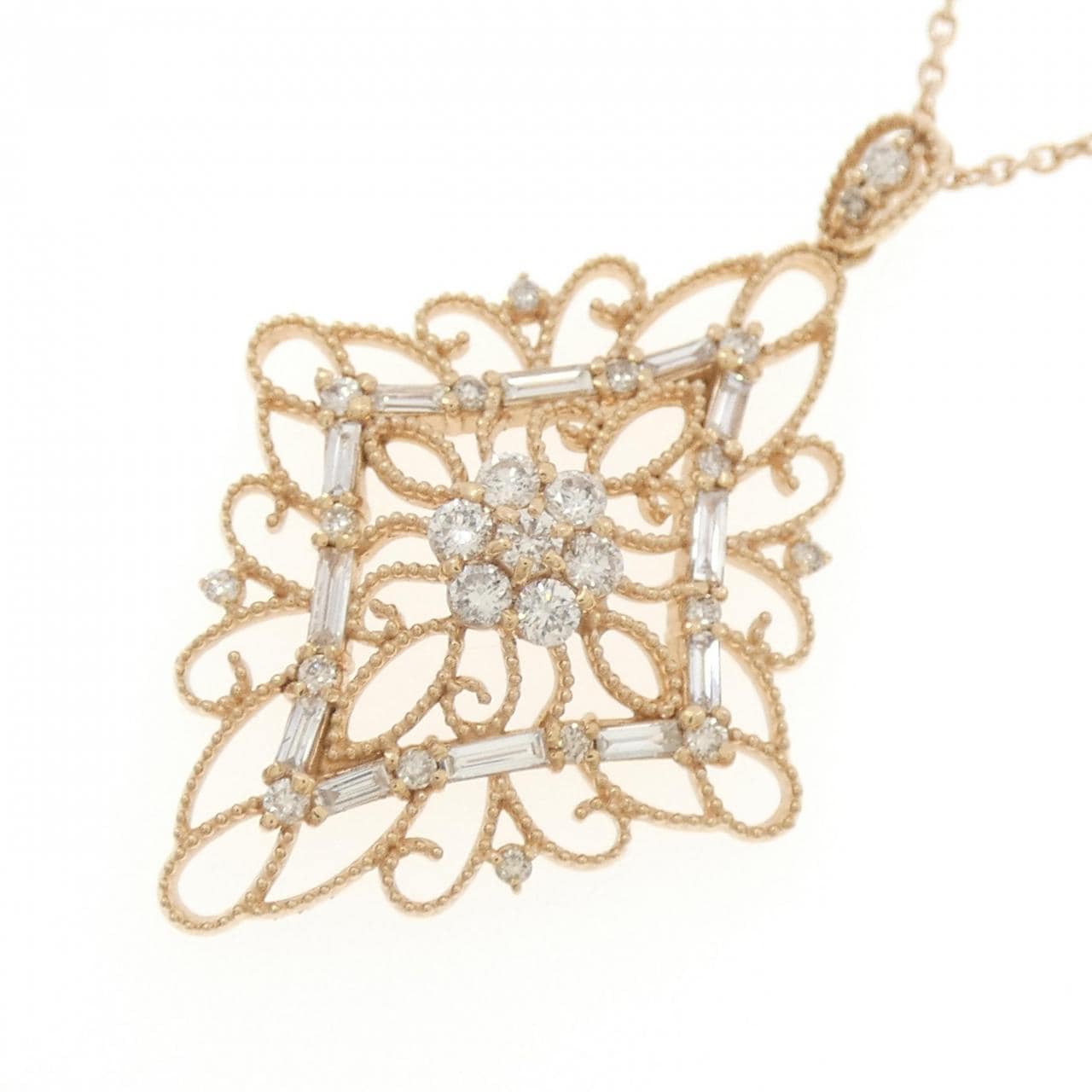 K18PG ダイヤモンド ネックレス 0.70CT