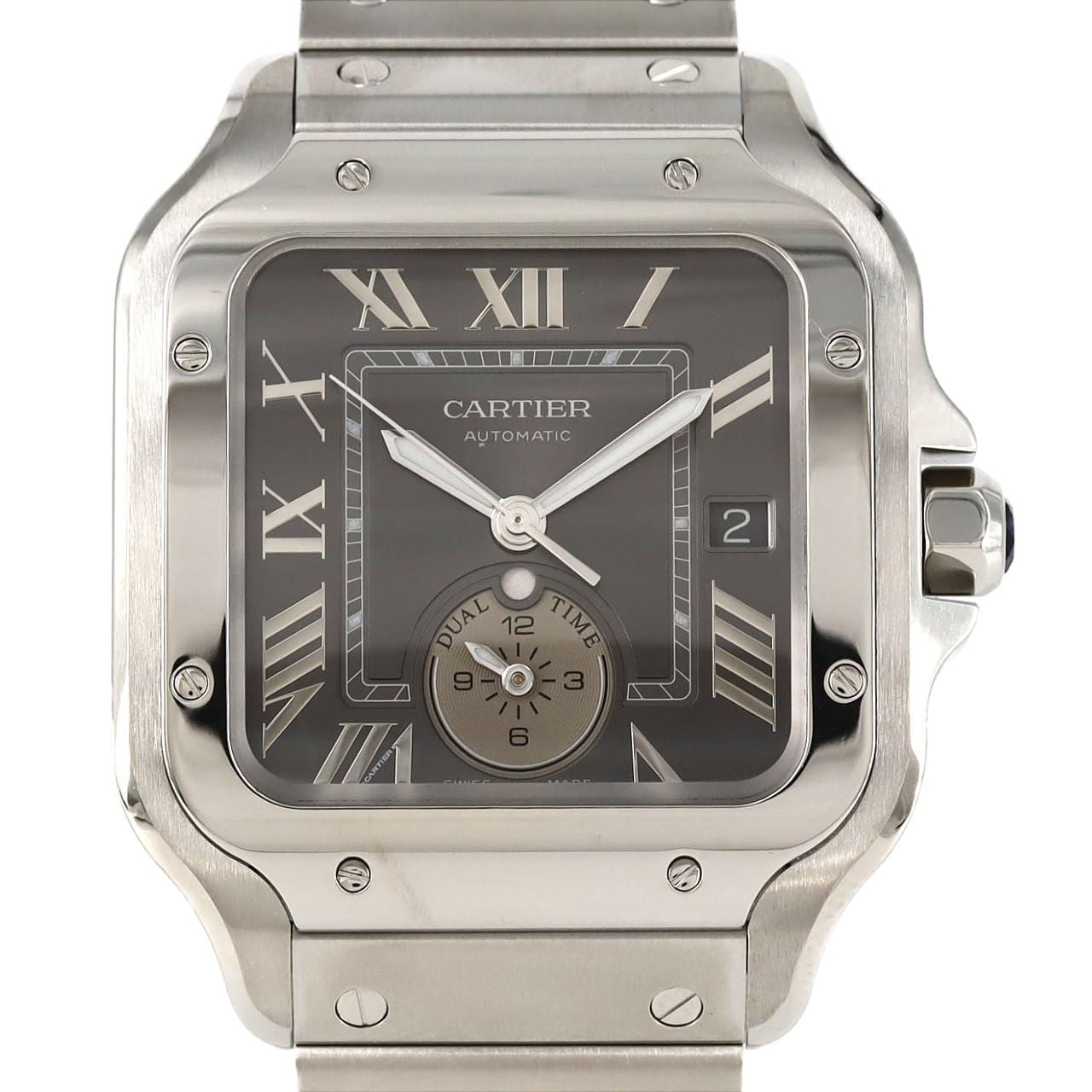 カルティエ サントス･ドゥ･カルティエ デュアルタイムゾーンLM WSSA0076 SS 自動巻